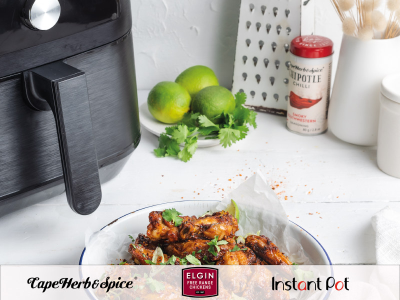 CAPE HERB, ELGIN & INSTANT POT - CHIPOTLE, HONEY & LIME FREE RANGE CHICKEN WINGS 